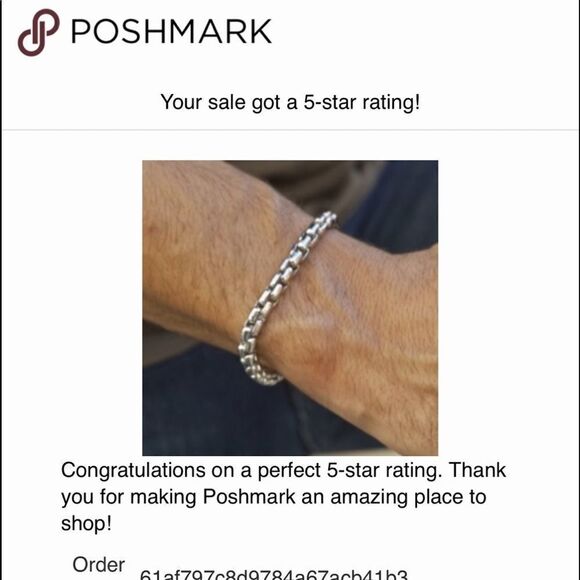 Men’s Solid 925 Sterling Box Link Chain Bracelet - Picture 9 of 9